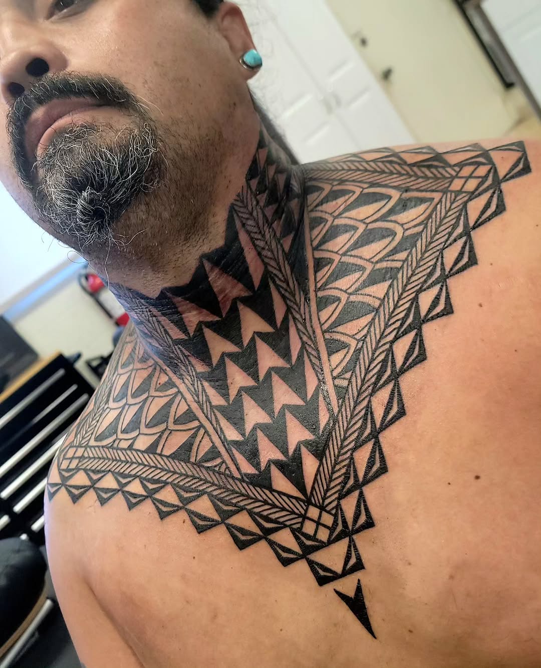 Tattoo by @hiwawolfe — tribal, blackwork
