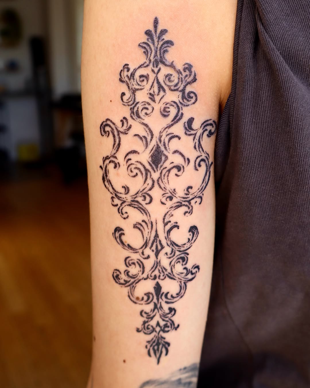 Tattoo by @naza.inks β ornamental, black_and_grey