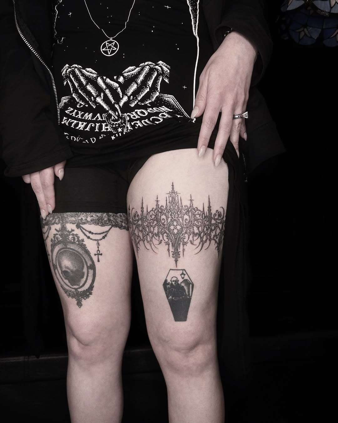 Tattoo by @la13va_tear — blackwork, ornamental