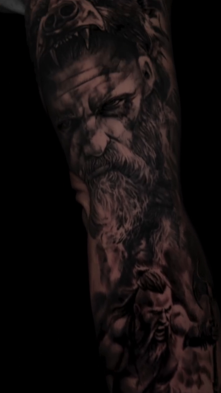 Tattoo by @kmoore_tattoos — realism, black_and_grey