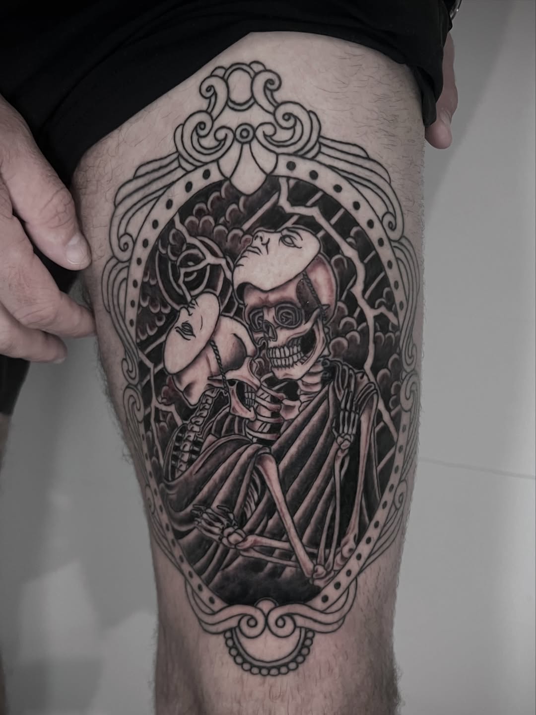 Tattoo by @yur.da.sells.blackwork — dark_realism, black_and_grey