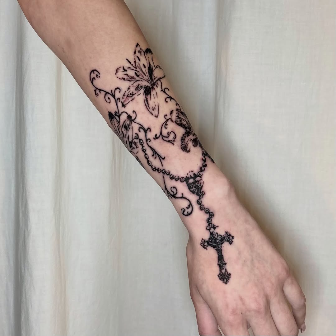 Tattoo by @threethornstattoo — fine_line, black_and_grey