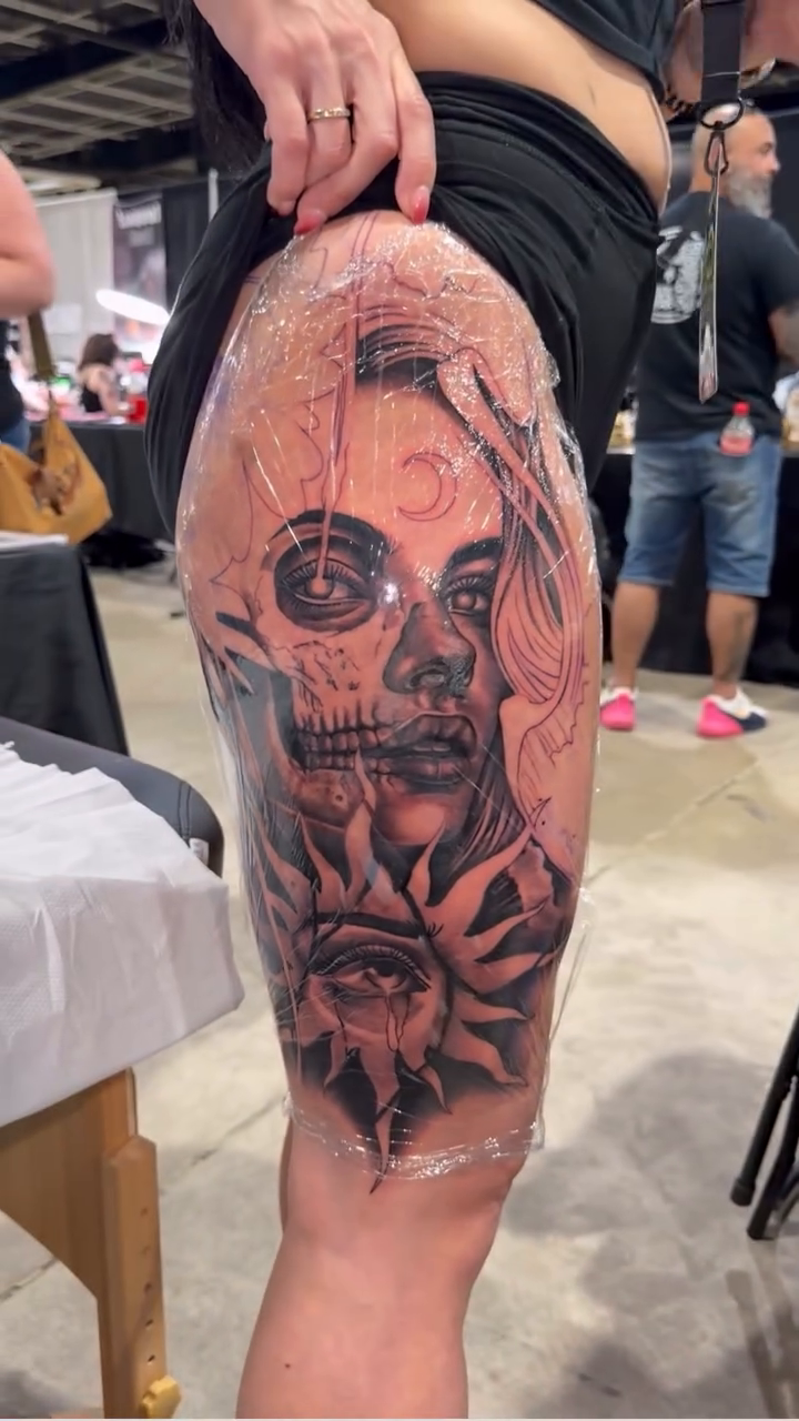 Tattoo by @obsidianinkstudio — dark_realism, black_and_grey