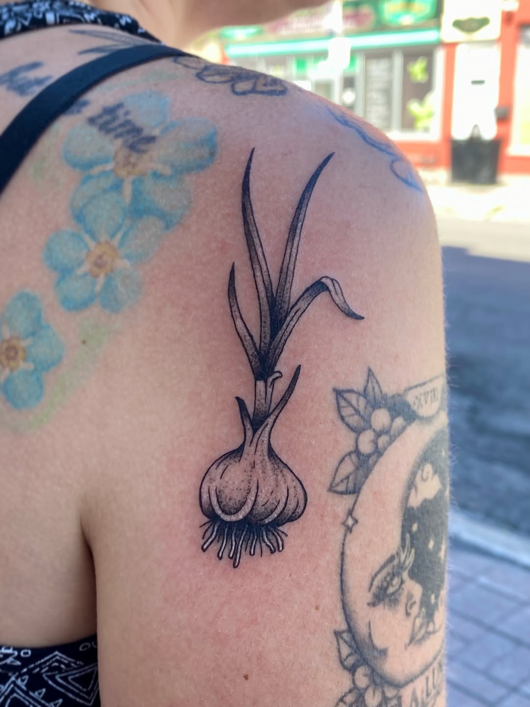 Tattoo by @bloodmilkandhoney — black_and_grey, illustrative