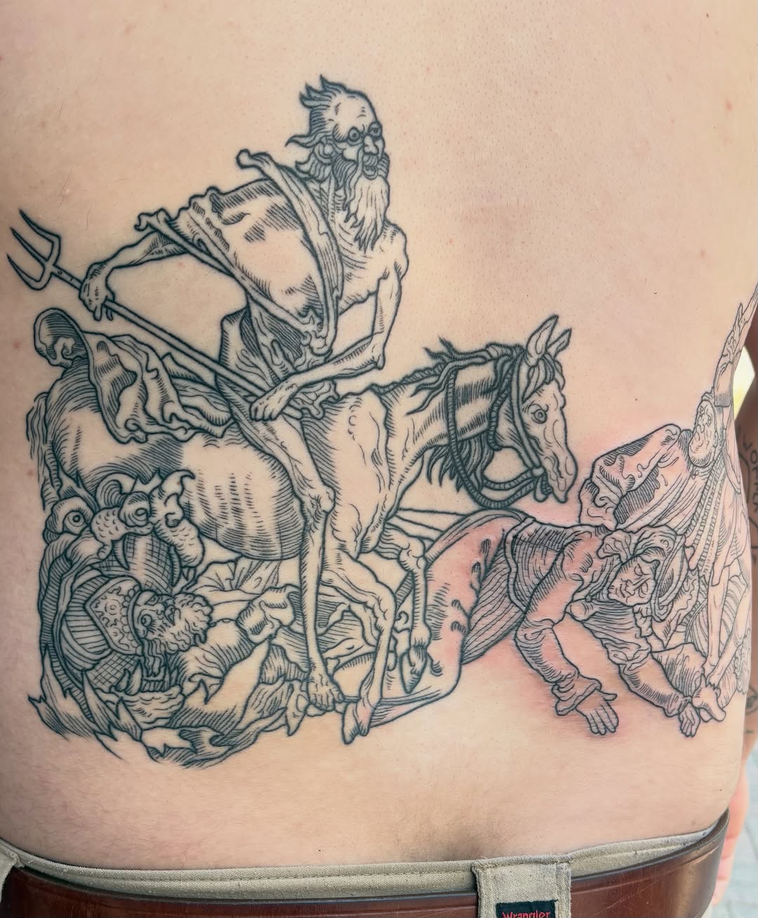 Tattoo by @hardcorn77 — illustrative, black_and_grey