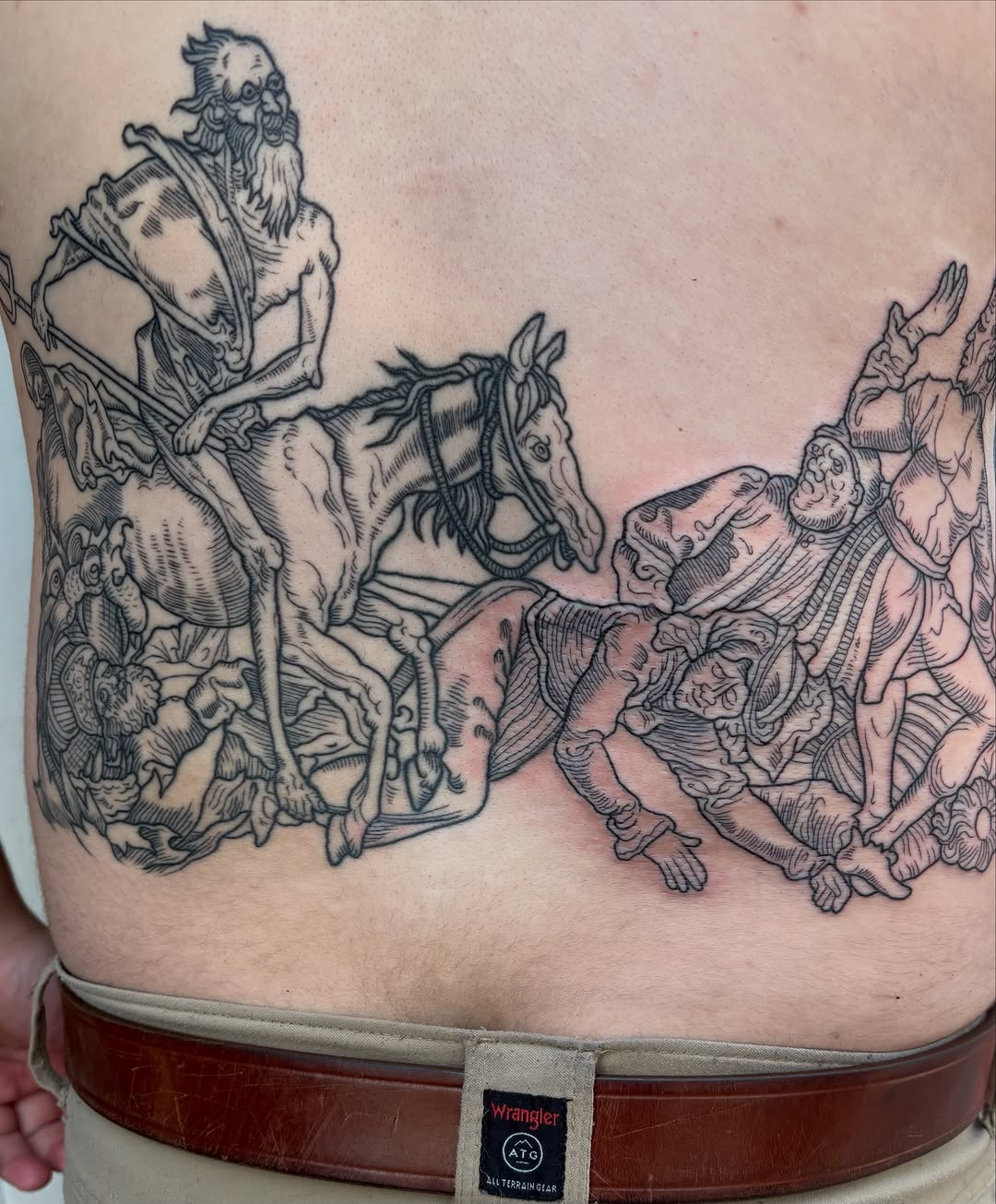 Tattoo by @hardcorn77 — illustrative, black_and_grey