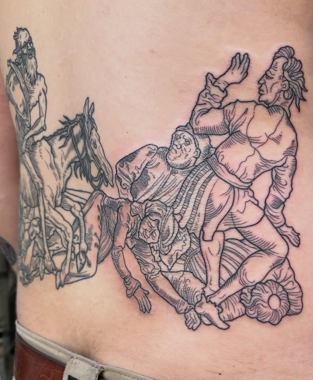 Tattoo by @hardcorn77 — black_and_grey, illustrative