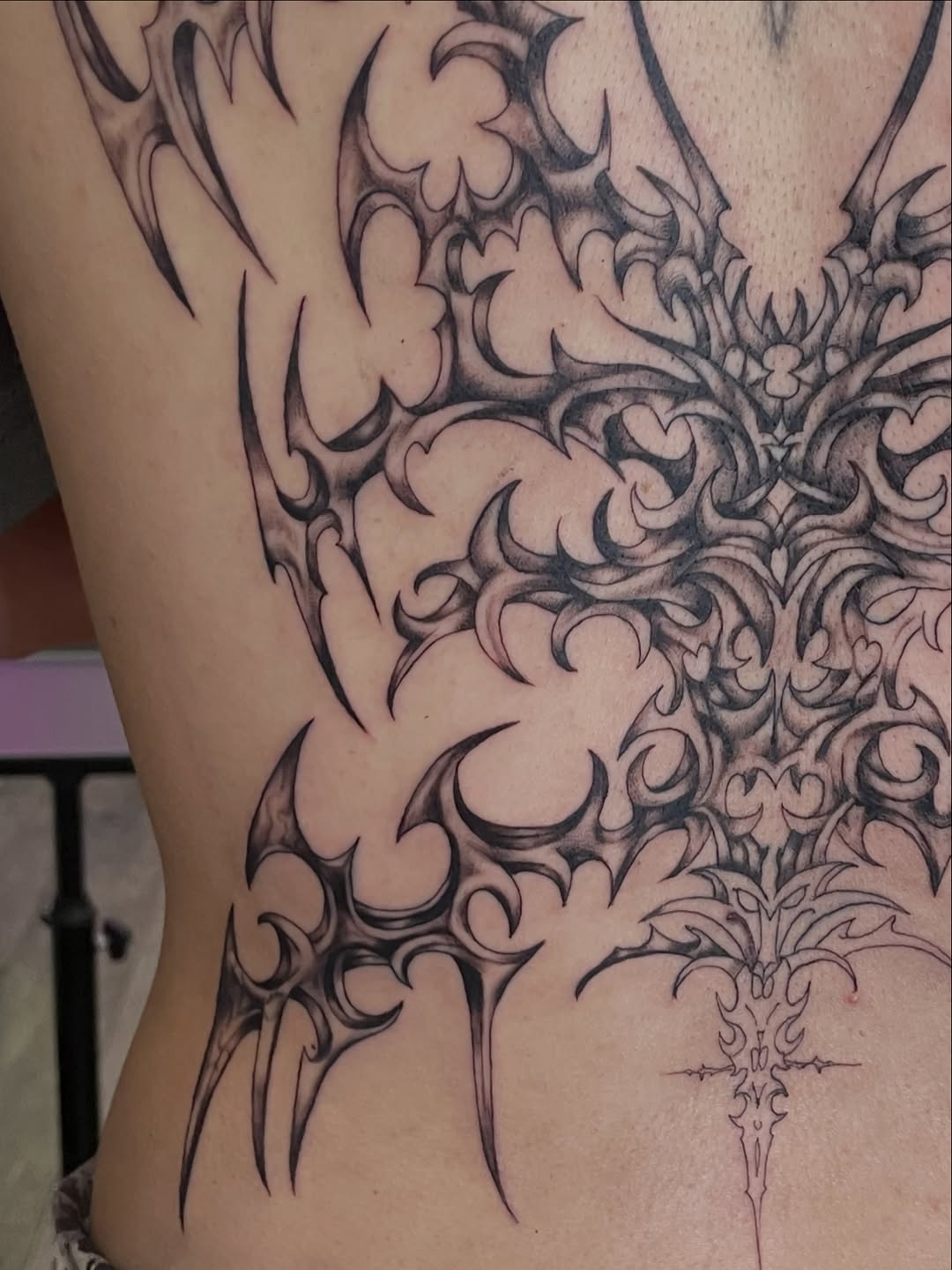Tattoo by @tattoomebella — blackwork, ornamental