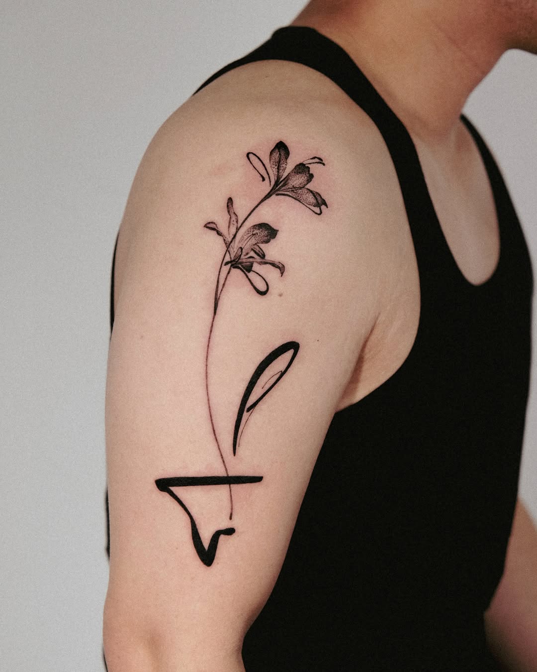 Tattoo by @theonly4zoy — fine_line, black_and_grey