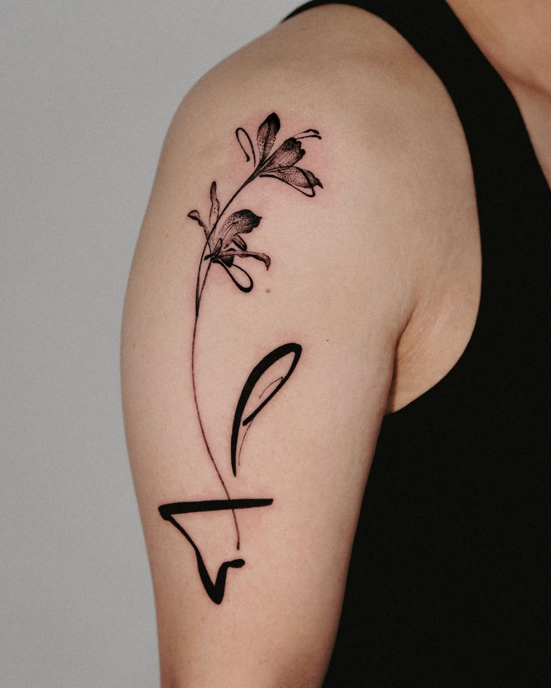 Tattoo by @theonly4zoy — fine_line, black_and_grey