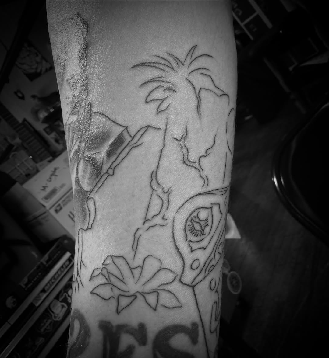 Tattoo by @cyborgbrains — black_and_grey, illustrative