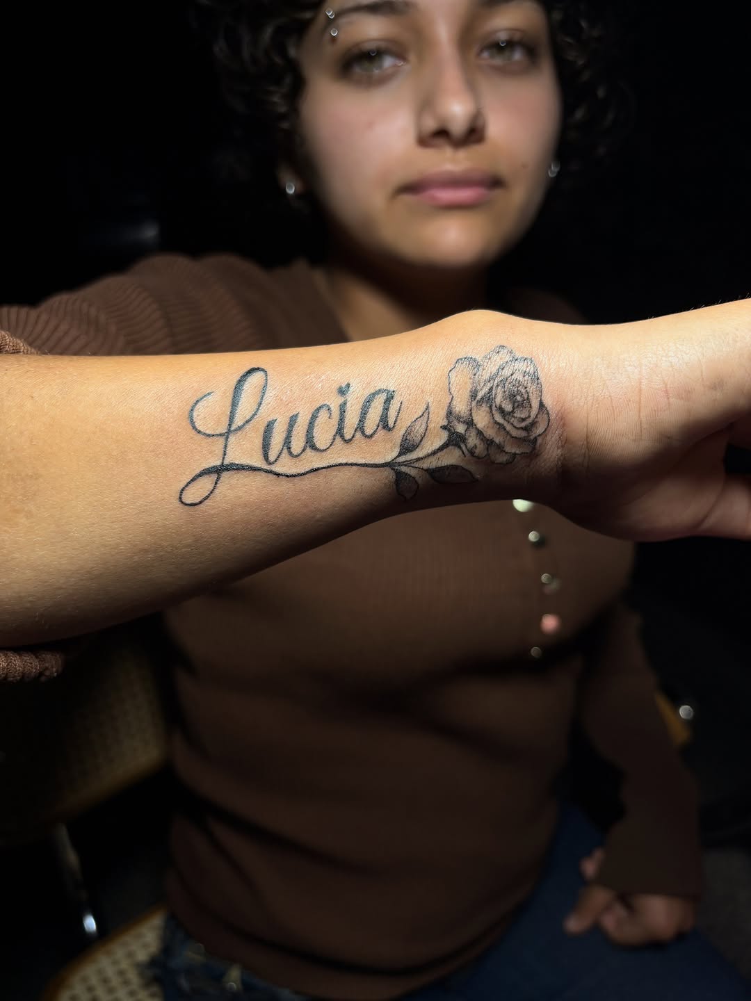 Tattoo by @winniinks — lettering_script, fine_line