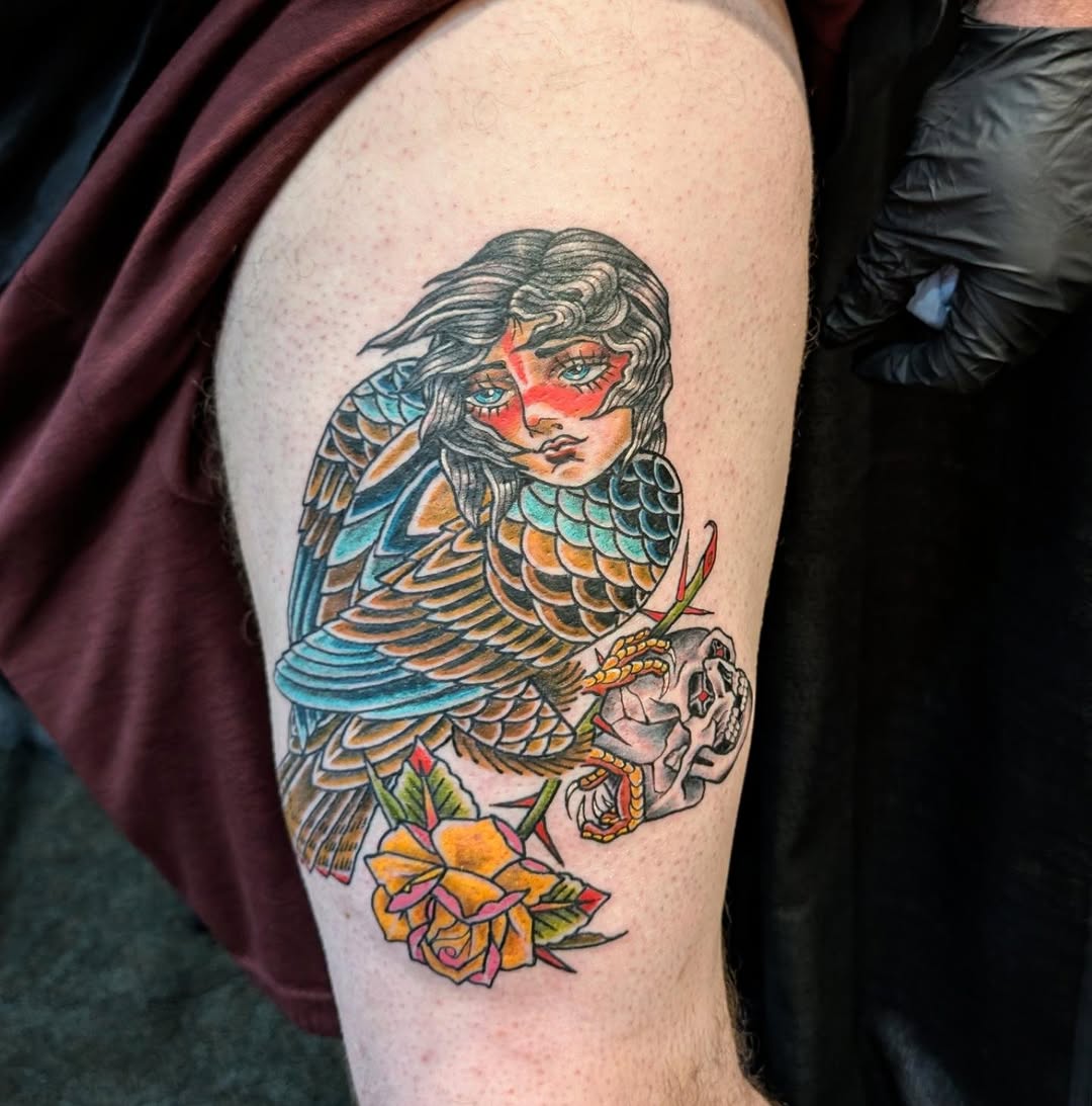 Tattoo by @kellysevertson — neo_traditional, black_and_grey
