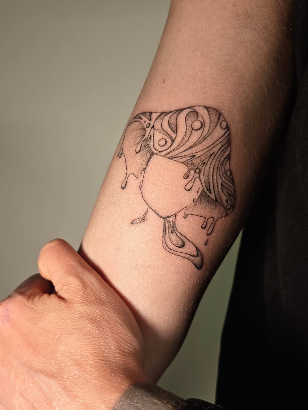 Tattoo by @meditating_ink — fine_line, dotwork