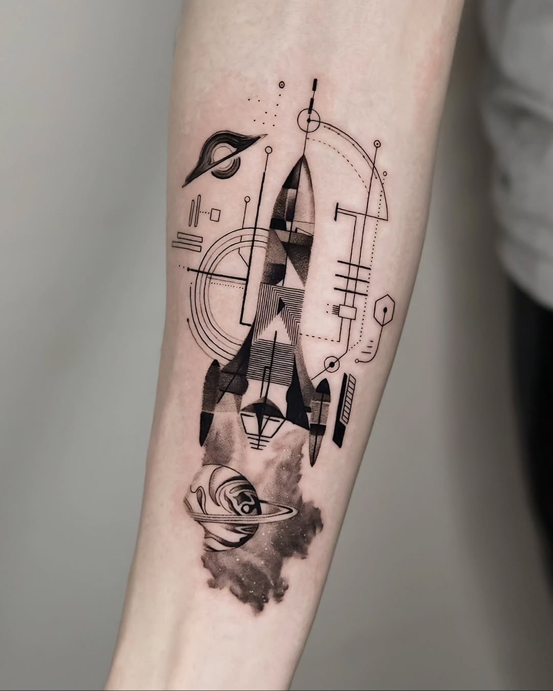 Tattoo by @ejintatt β geometric, black_and_grey