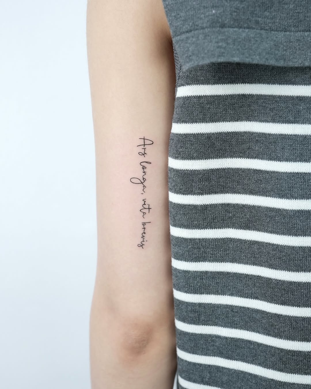 Tattoo by @ink.danu โ lettering_script, fine_line
