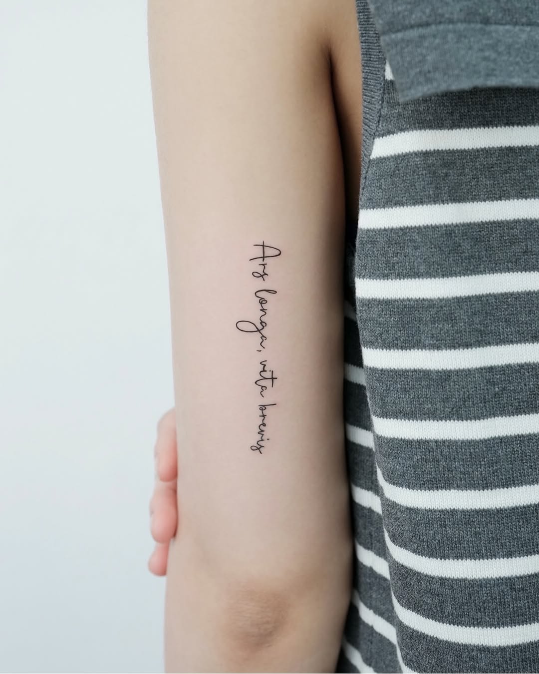 Tattoo by @ink.danu โ lettering_script, fine_line