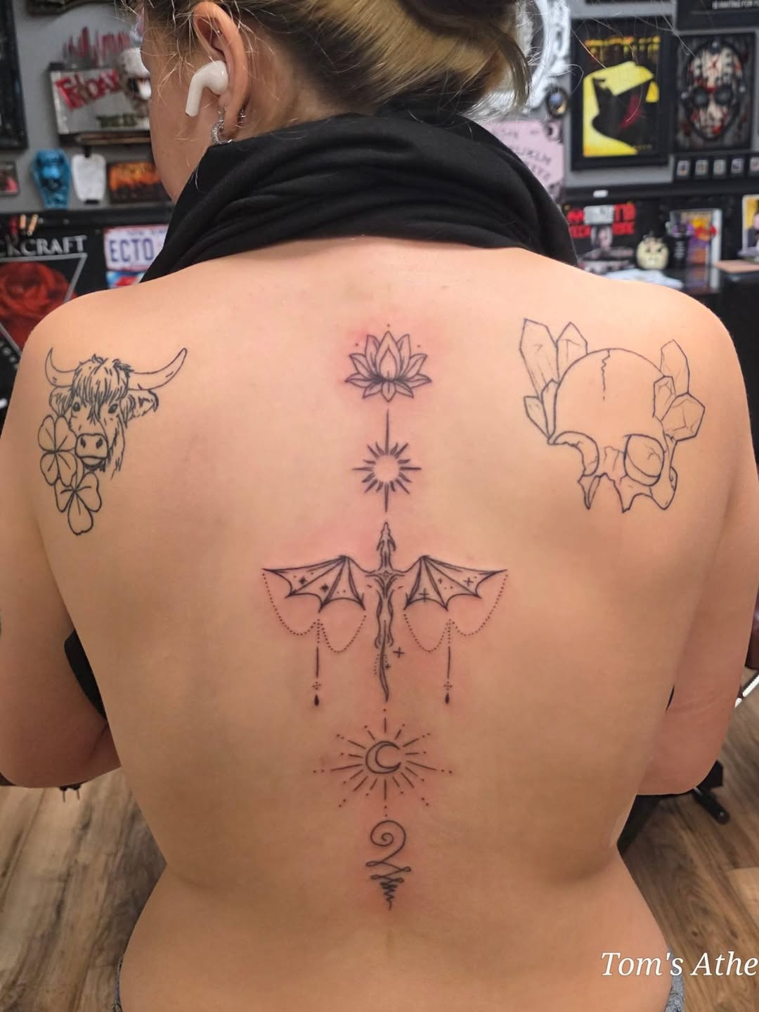 Tattoo by @toms_athenaeum — fine_line, dotwork