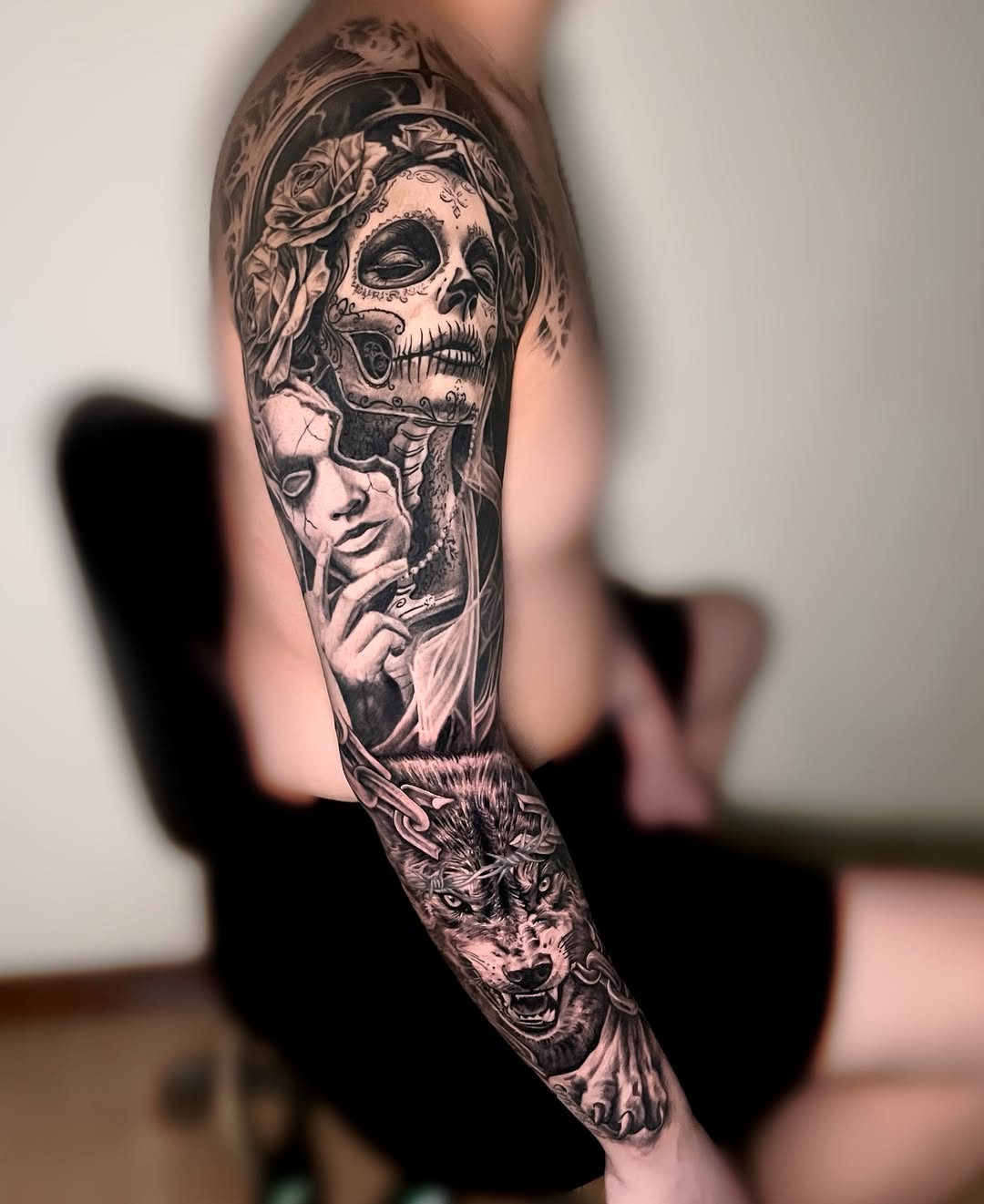 Tattoo by @tommyyu852 — realism, black_and_grey