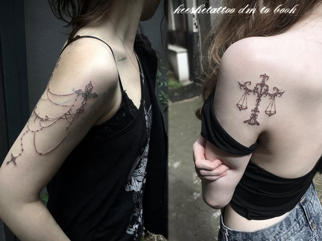 Tattoo by @keeshetattoo β fine_line, ornamental