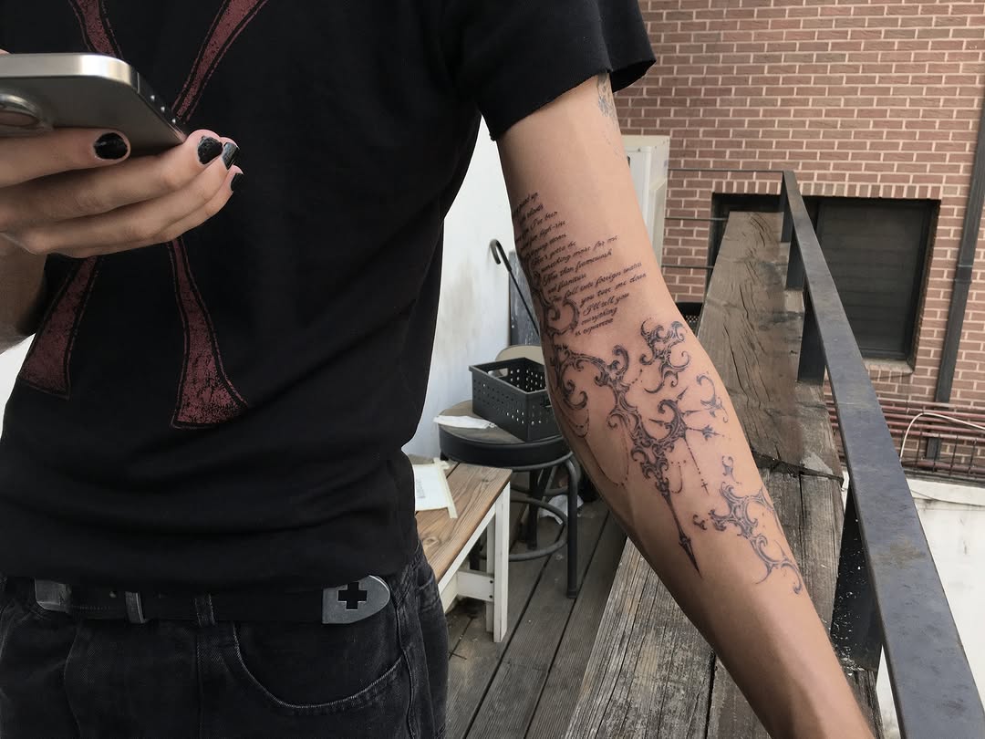 Tattoo by @keeshetattoo β lettering_script, ornamental