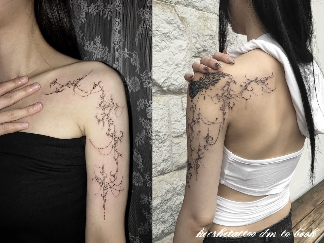 Tattoo by @keeshetattoo β fine_line, ornamental
