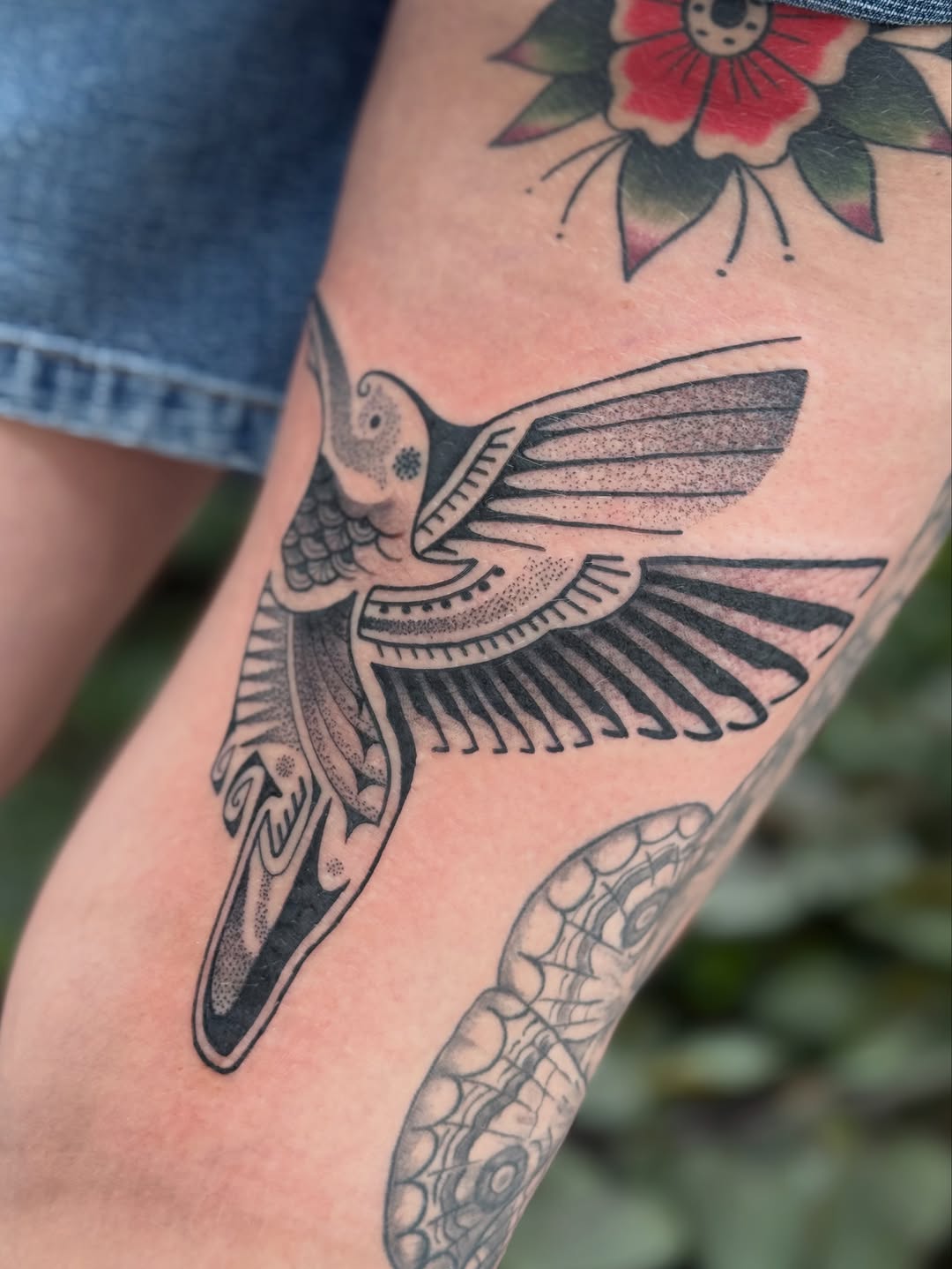 Tattoo by @london_on_the_tatts β black_and_grey, dotwork