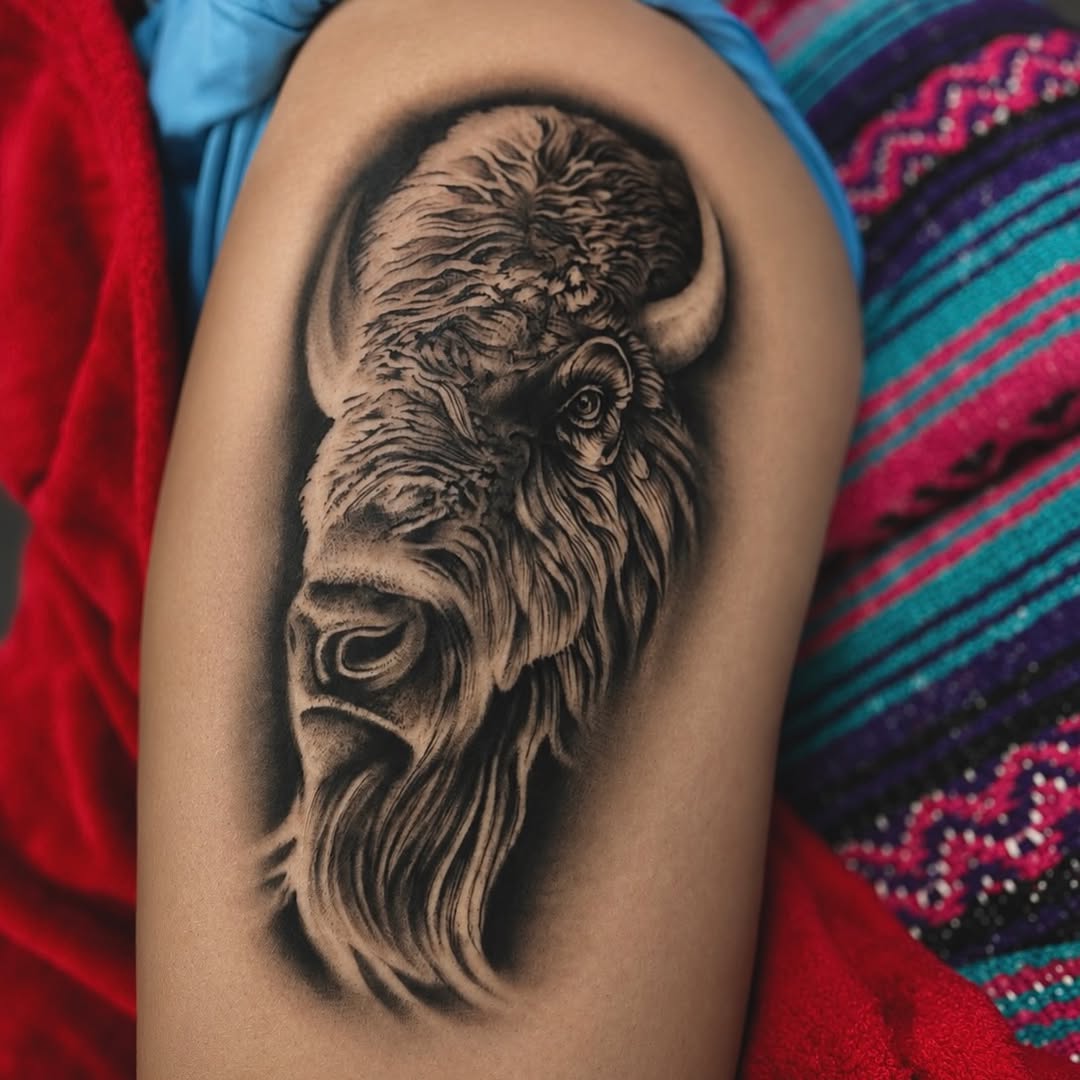 Tattoo by @freehandinbrandon — realism, black_and_grey