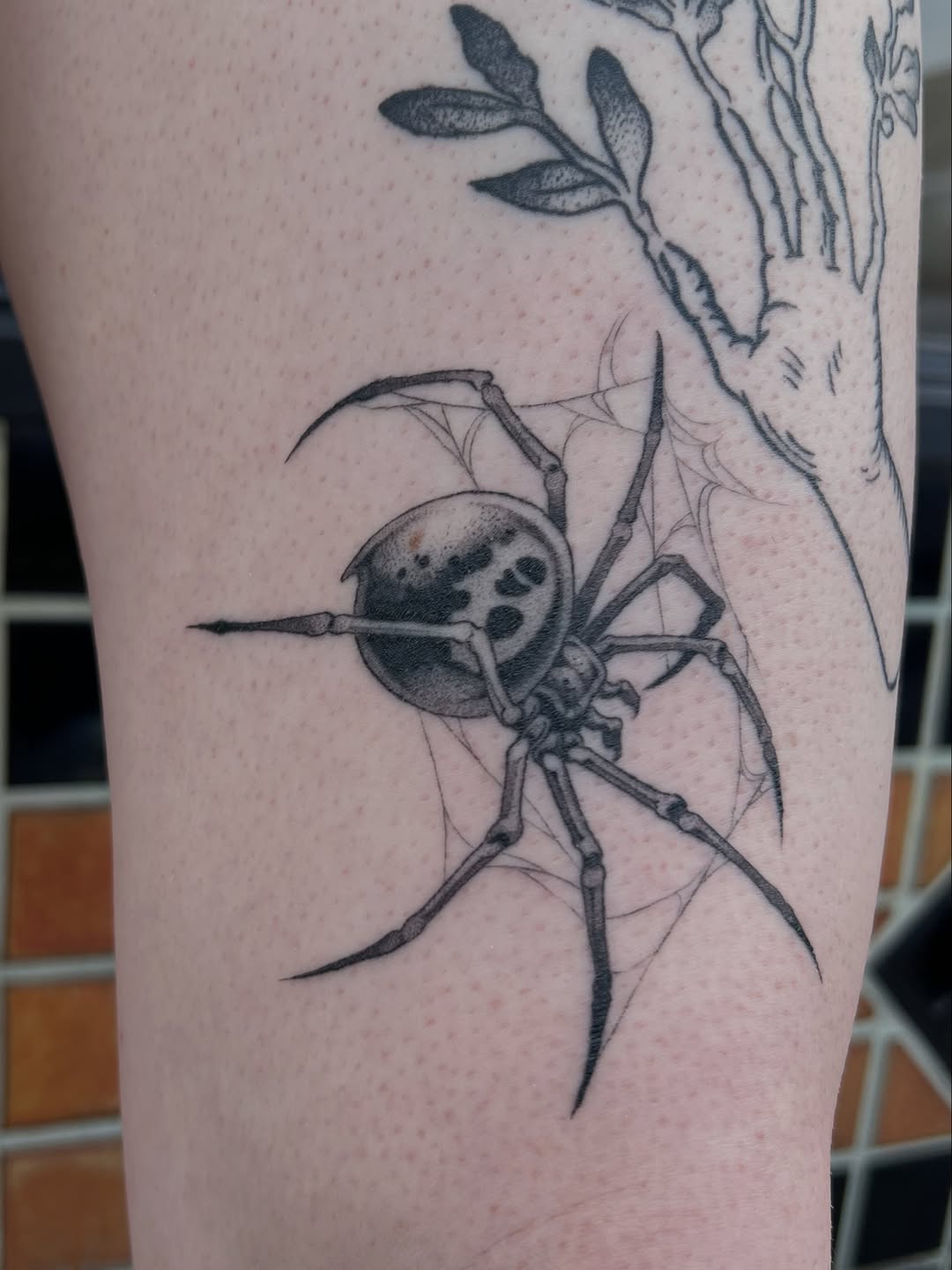 Tattoo by @revoltingworship — black_and_grey, realism