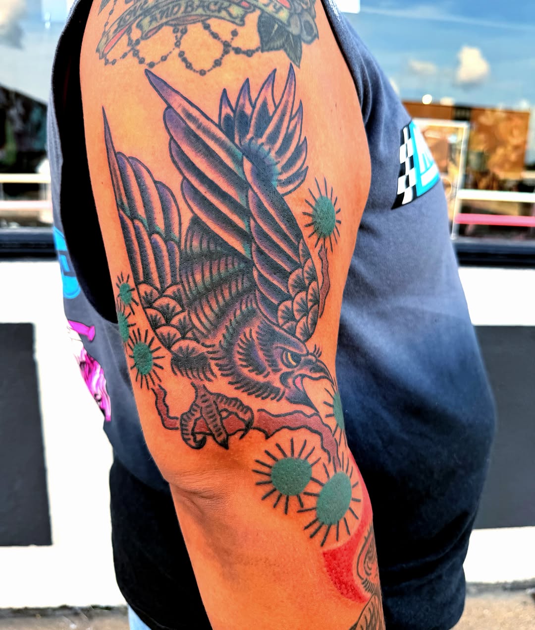 Tattoo by @tenderhearttattoo — american_traditional, black_and_grey