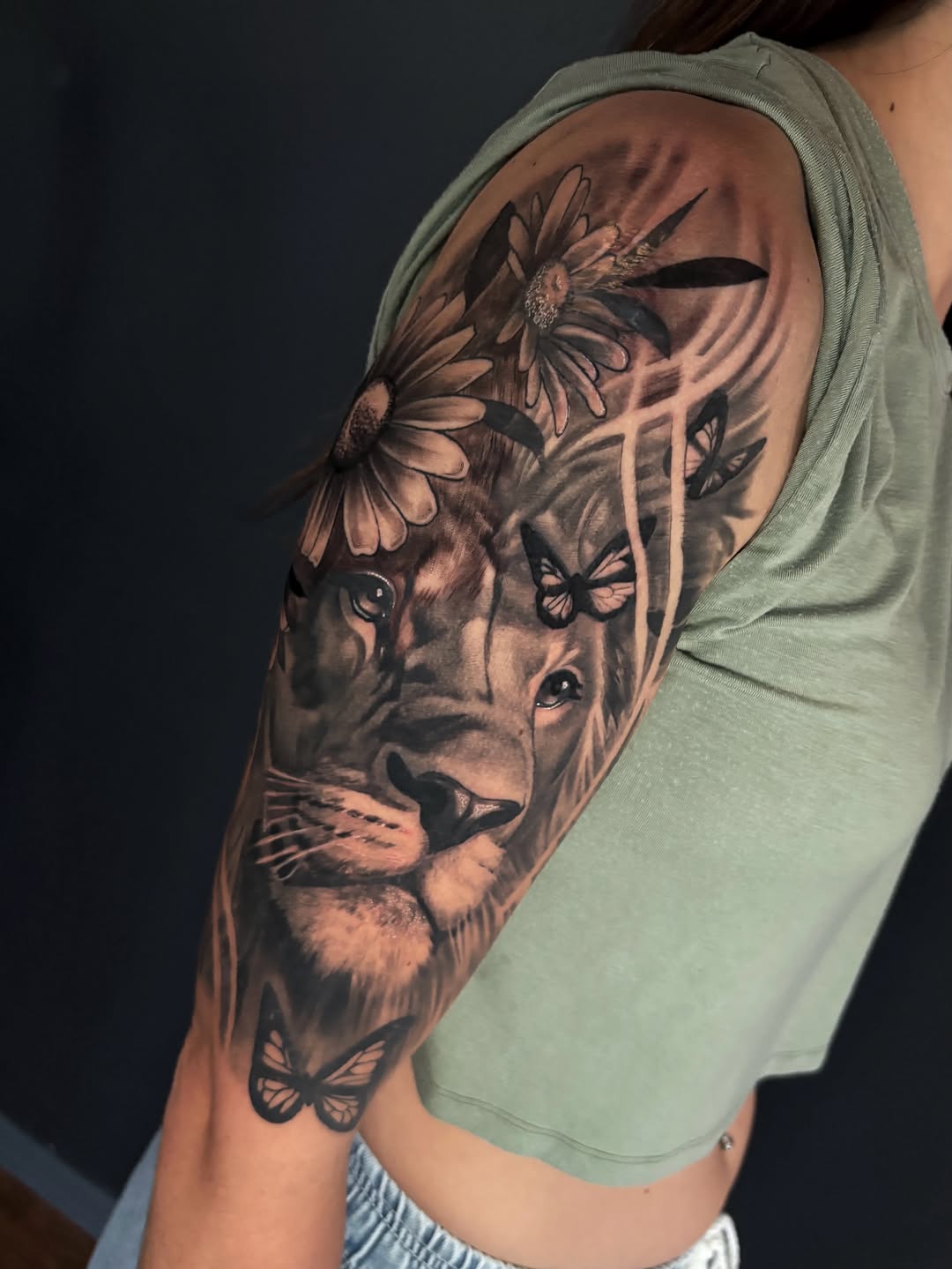 Tattoo by @harveyztattooz — realism, black_and_grey