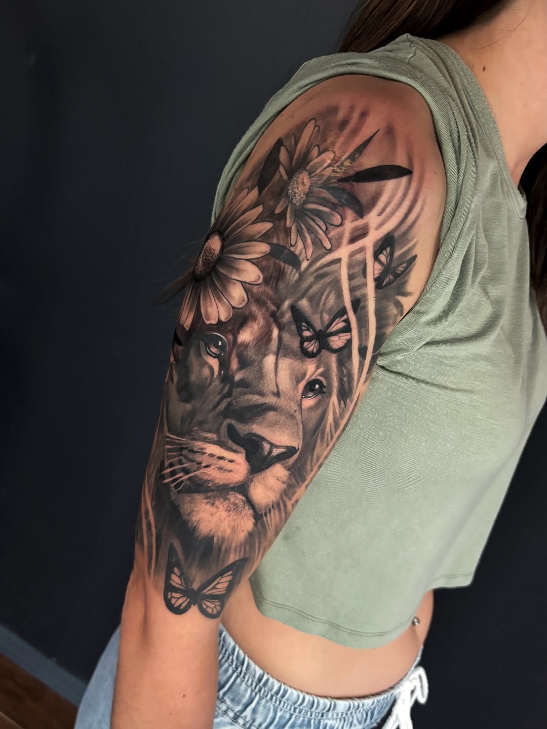 Tattoo by @harveyztattooz — realism, black_and_grey