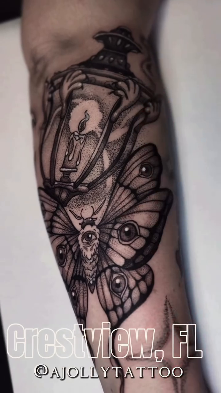 Tattoo by @ajollytattoo โ black_and_grey, dark_realism