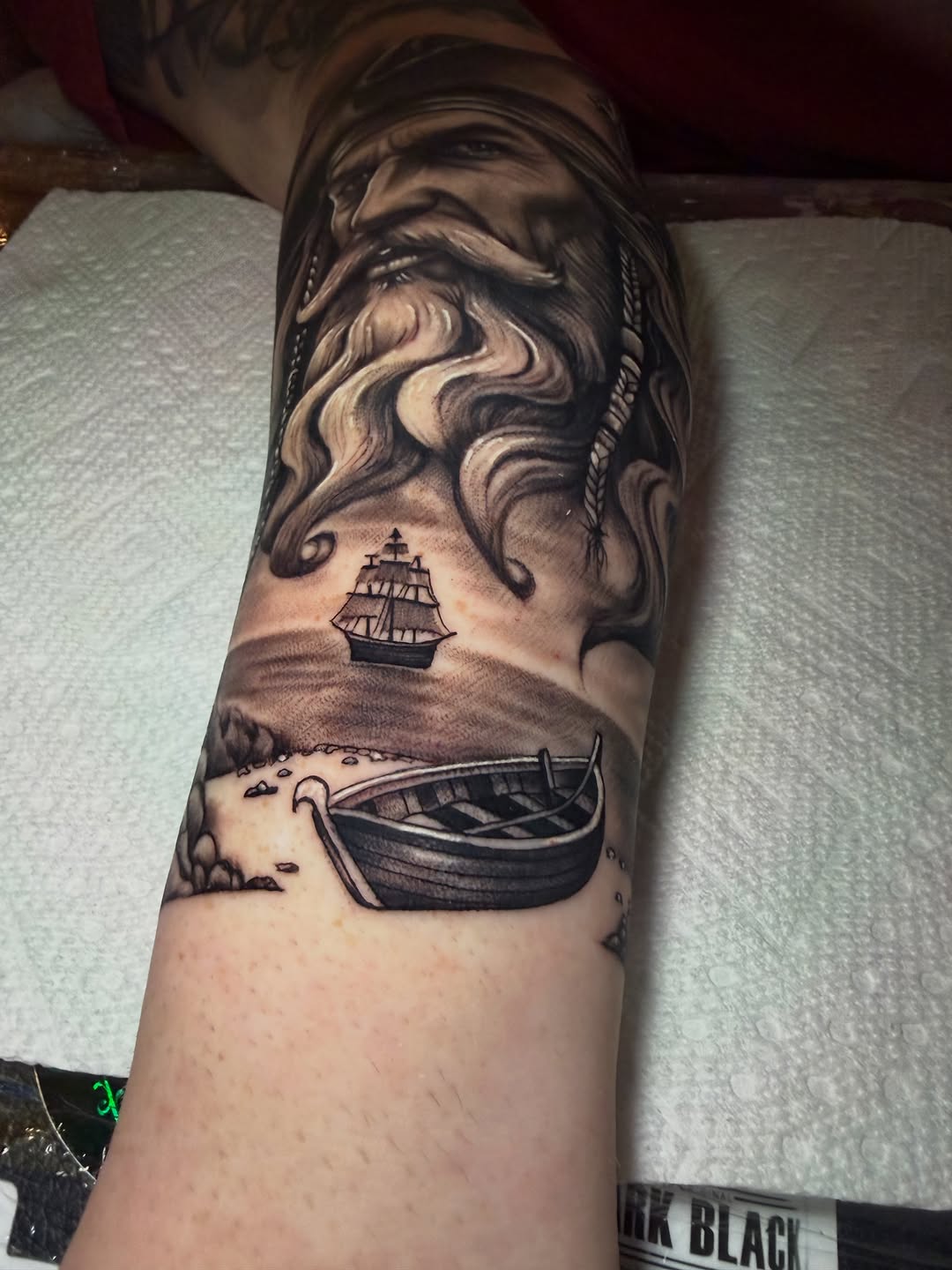 Tattoo by @hassintattoo — realism, black_and_grey