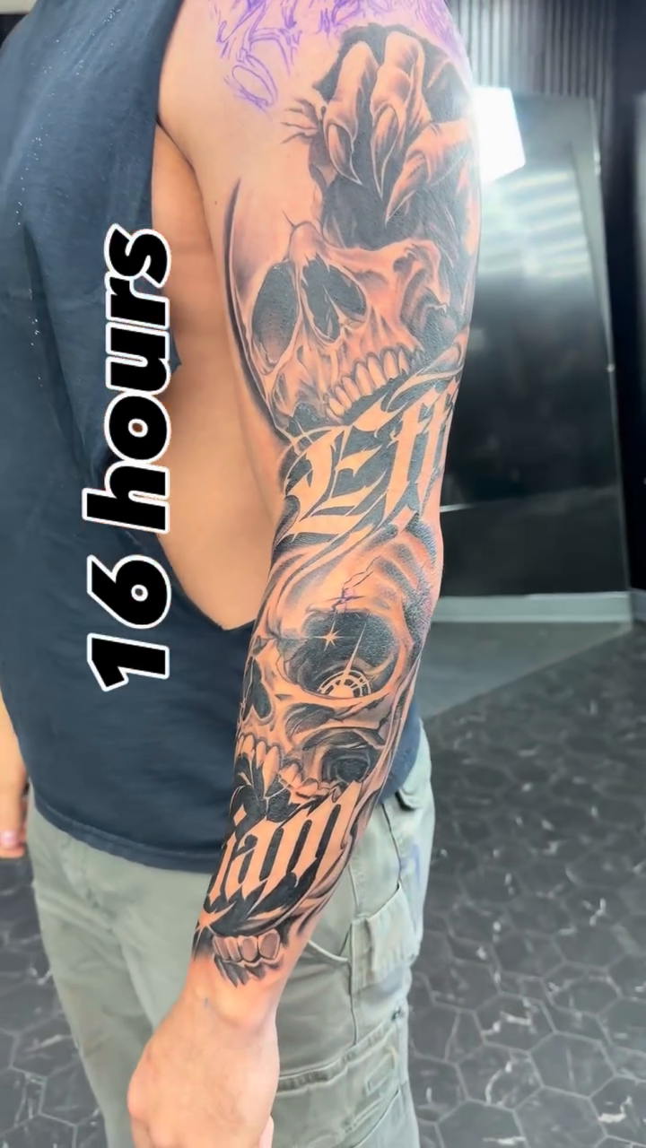 Tattoo by @shellzinkz — dark_realism, black_and_grey