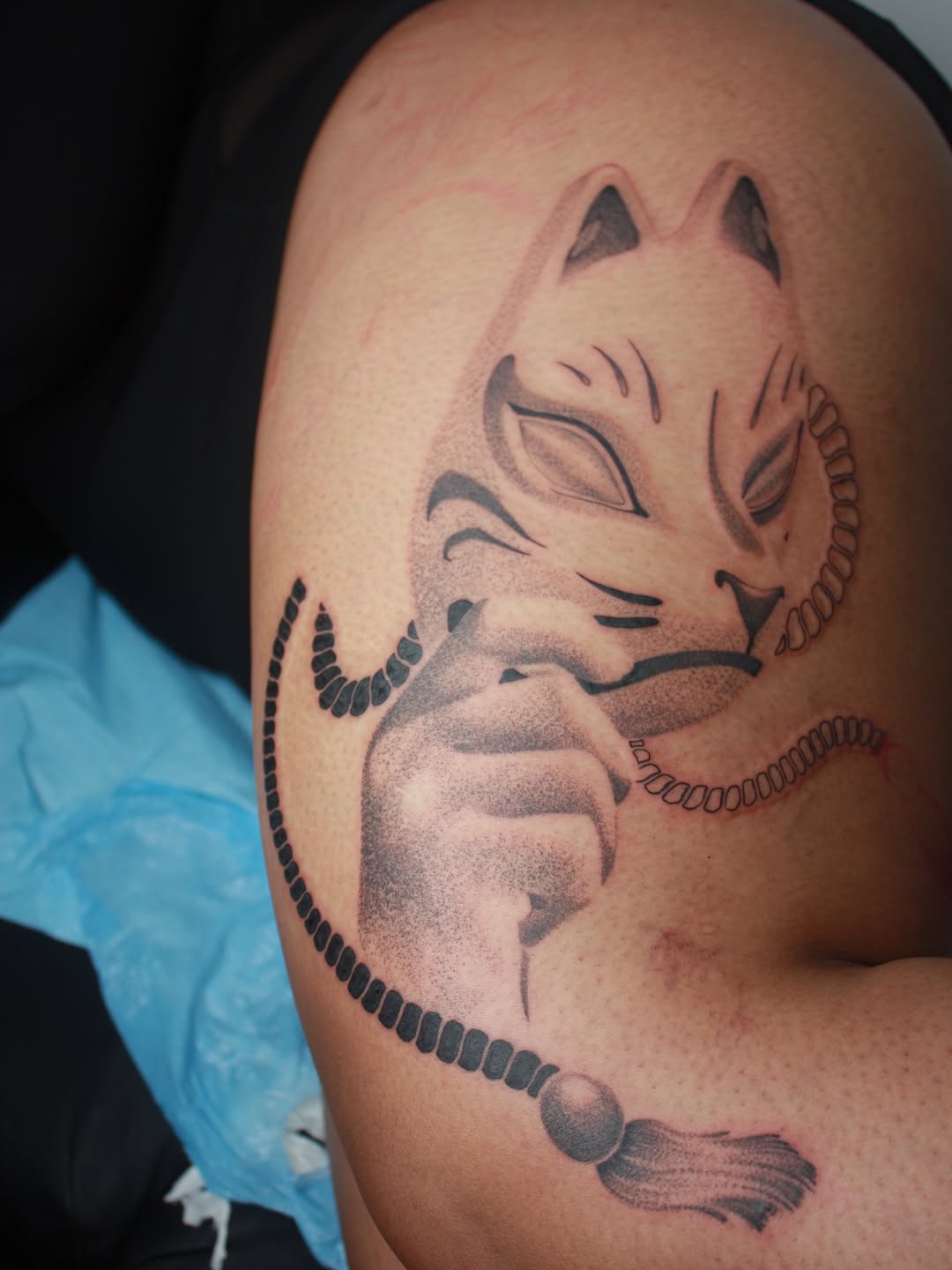 Tattoo by @smokesart — black_and_grey, dotwork