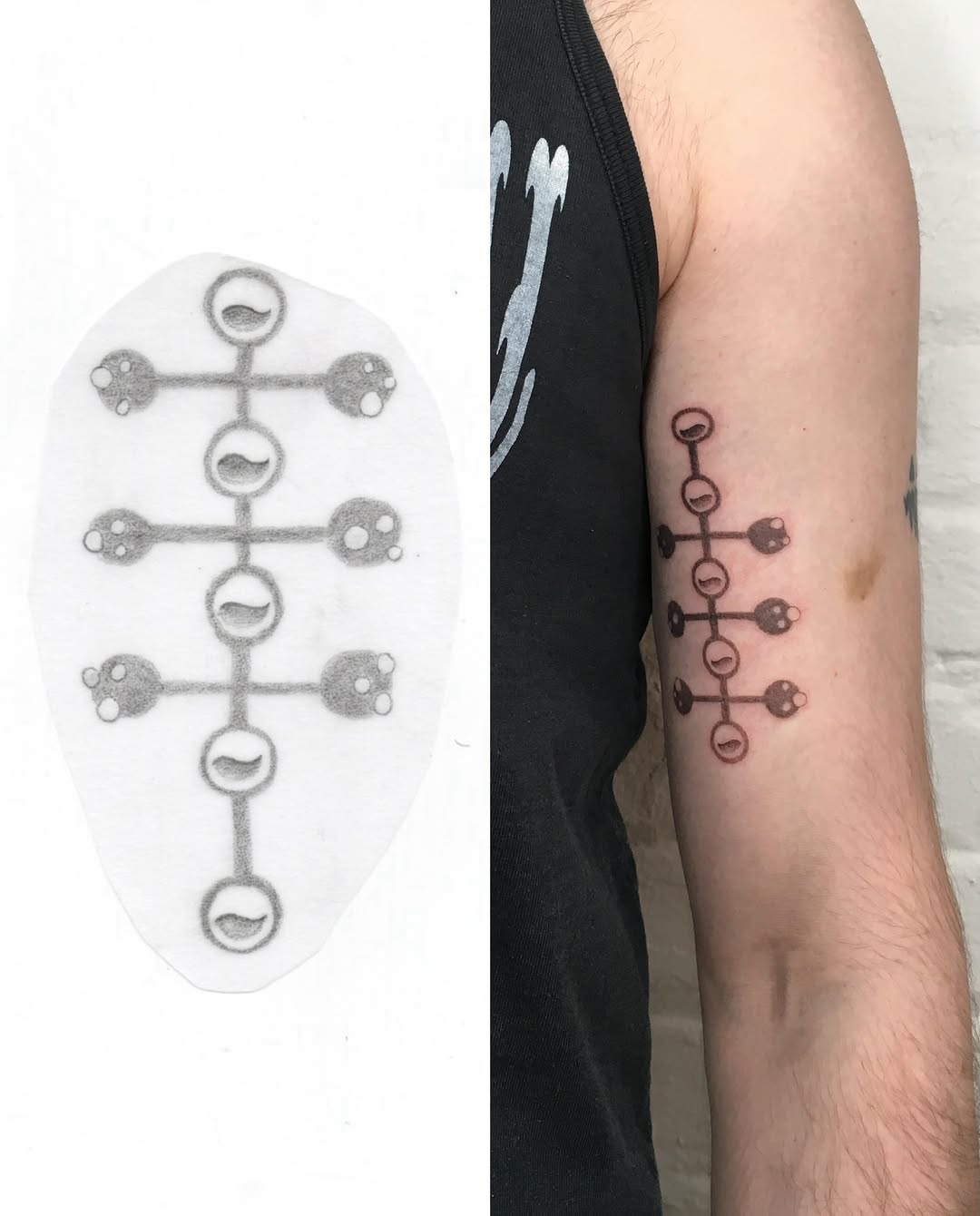 Tattoo by @consomm.able — geometric, minimalist