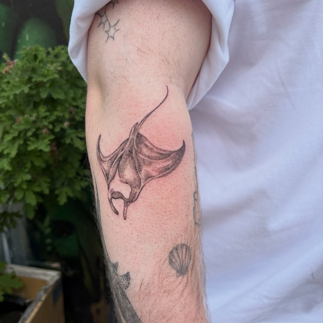 Tattoo by @cress.inc — dotwork, black_and_grey