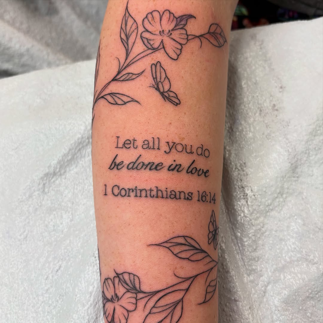 Tattoo by @aves_inks — lettering_script, fine_line