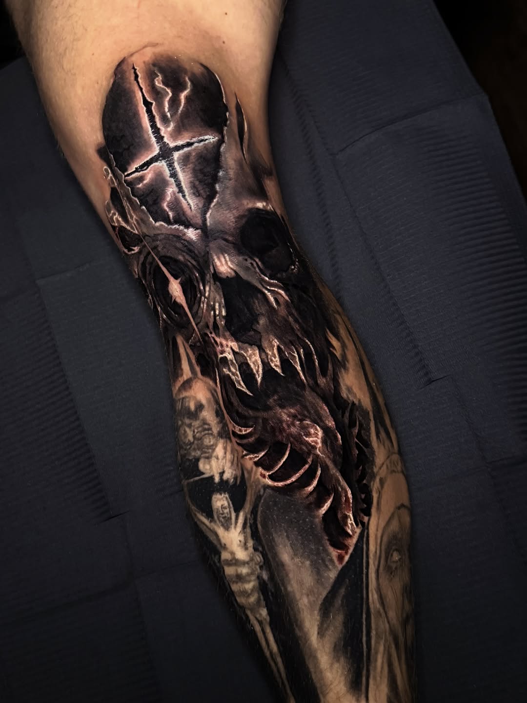 Tattoo by @truepigments โ black_and_grey, realism