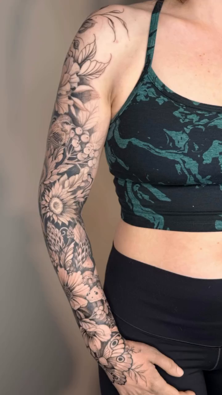 Tattoo by @slaubcreation — fine_line, black_and_grey