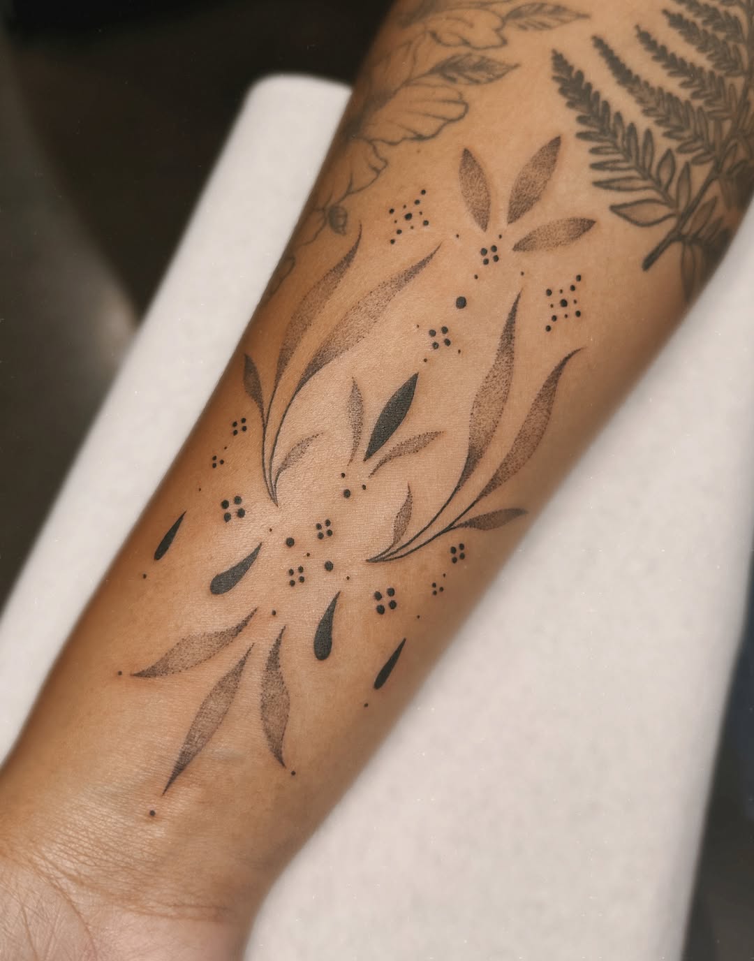 Tattoo by @mushrooomqueen β fine_line, dotwork