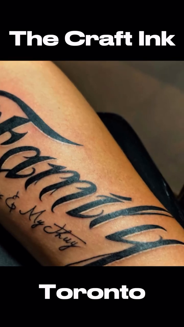 Tattoo by @thecraftinktoronto — lettering_script