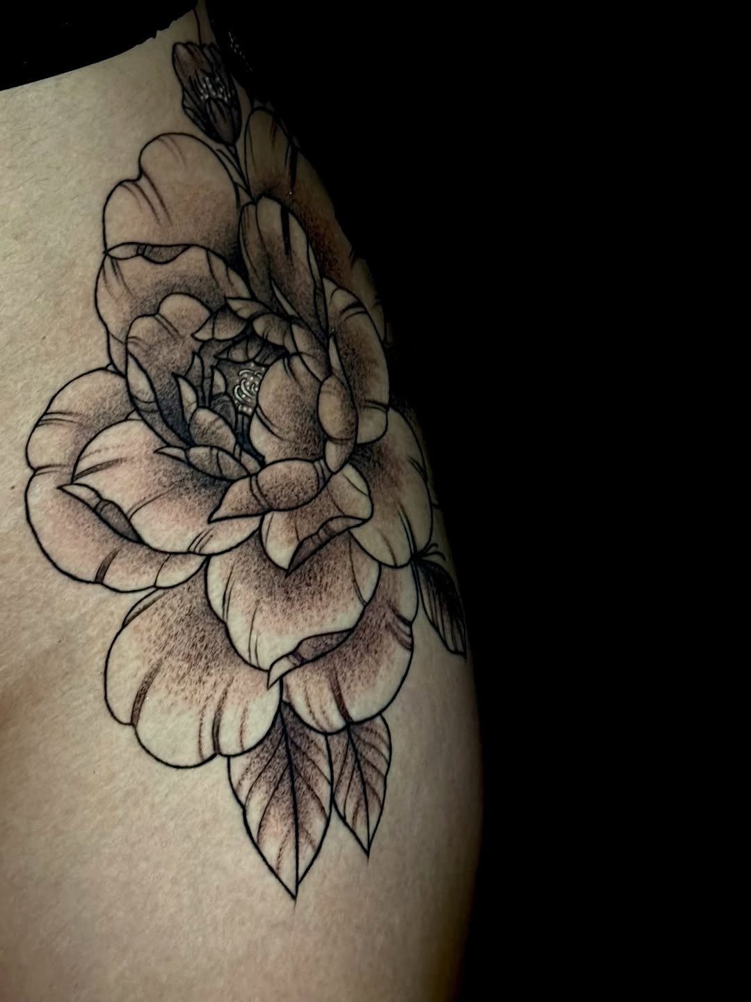 Tattoo by @virginiasamtattoo — black_and_grey, realism