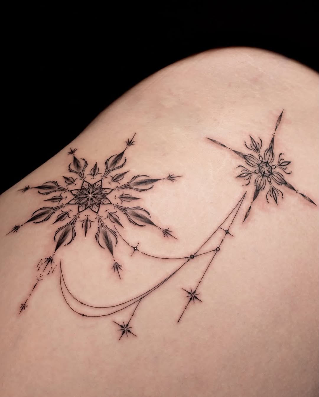 Tattoo by @sil_ornament โ fine_line, ornamental