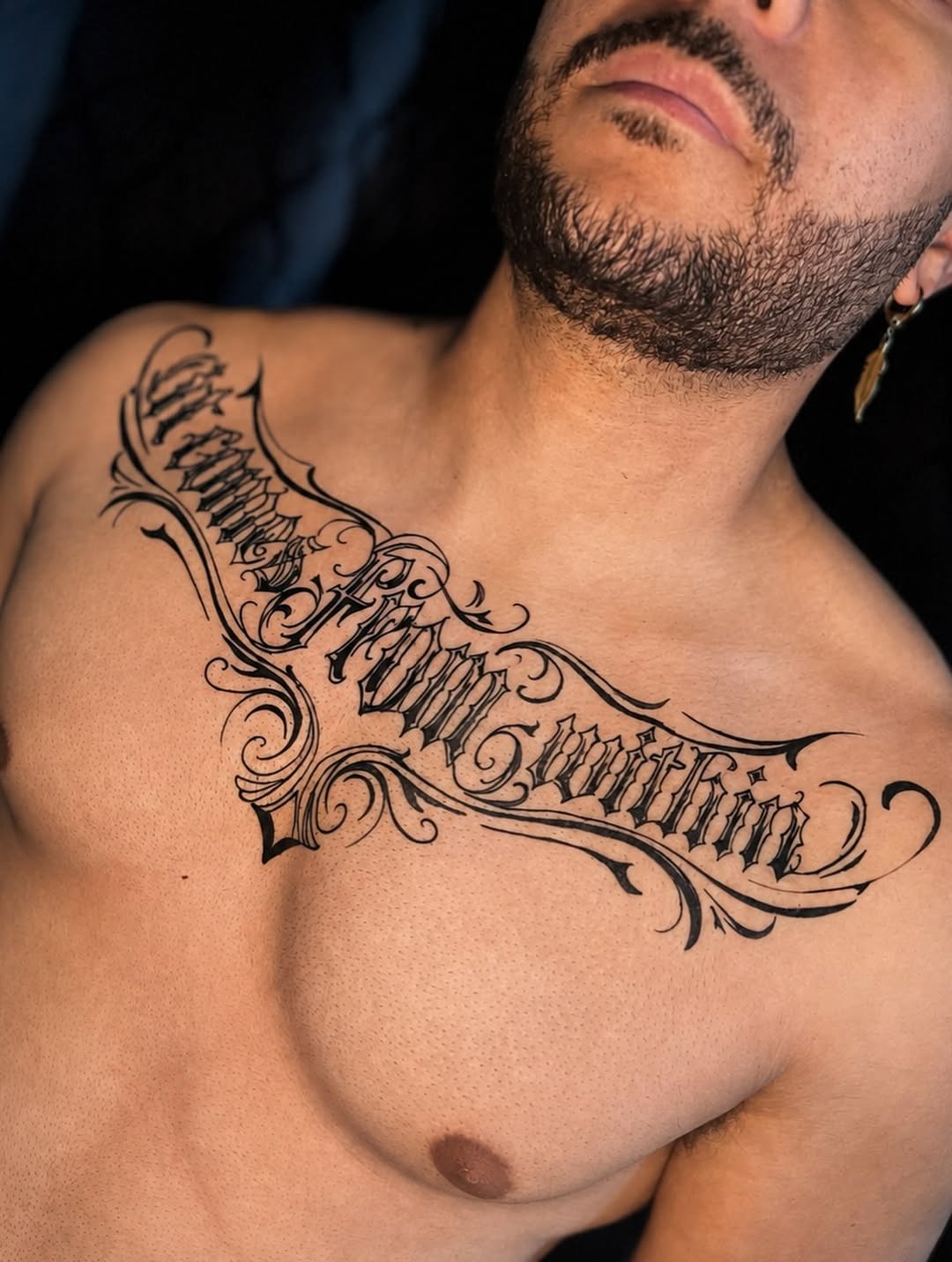 Tattoo by @pyero_ink — lettering_script, chicano