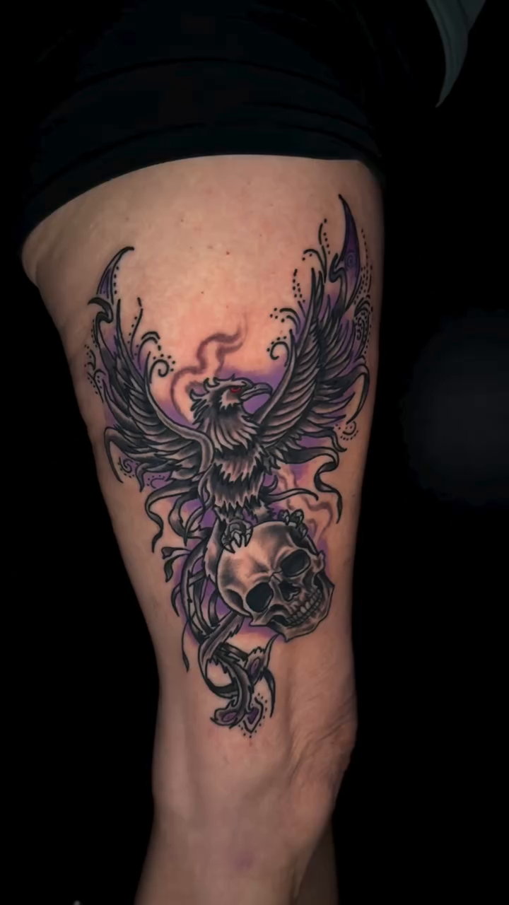 Tattoo by @tattoohabit — dark_realism, black_and_grey