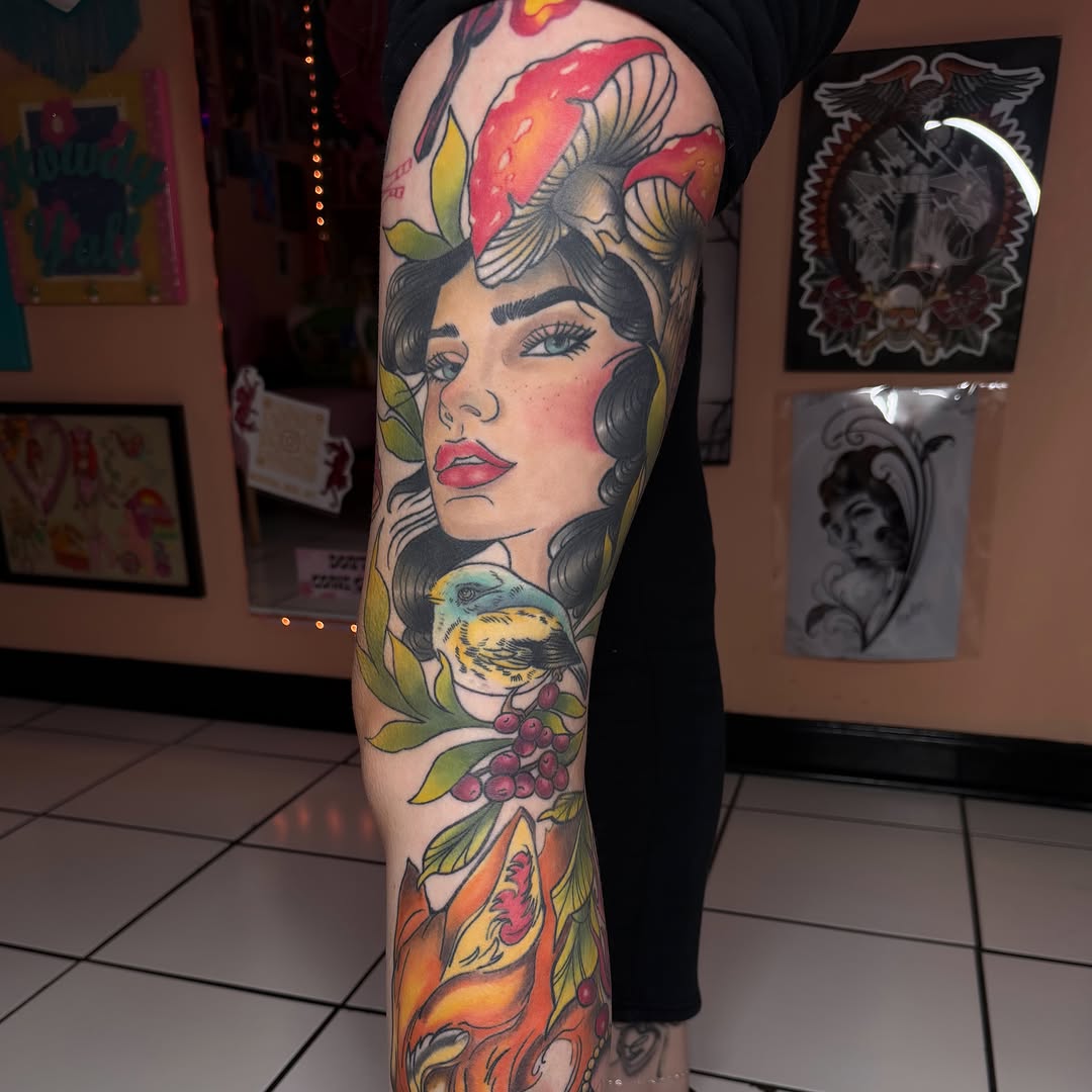 Tattoo by @crystal_rose_art_ β neo_traditional, realism