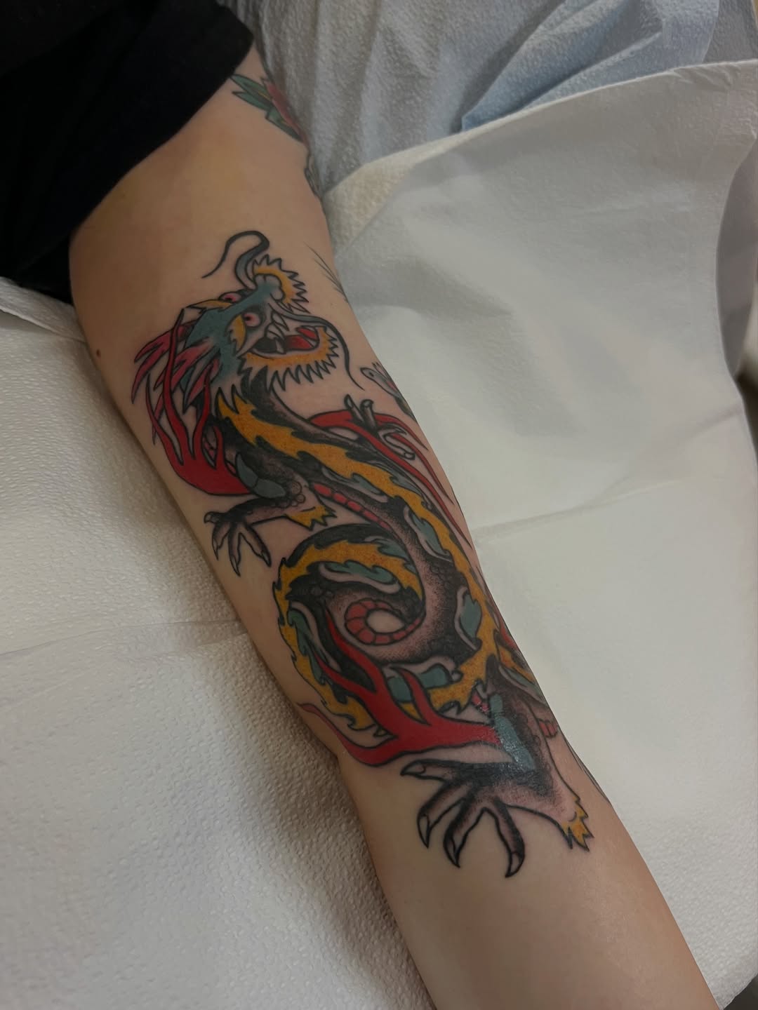 Tattoo by @autumnzilla — japanese_irezumi, american_traditional