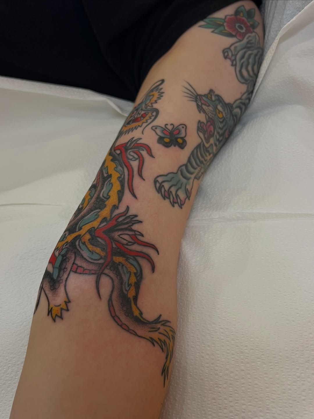 Tattoo by @autumnzilla — american_traditional, japanese_irezumi
